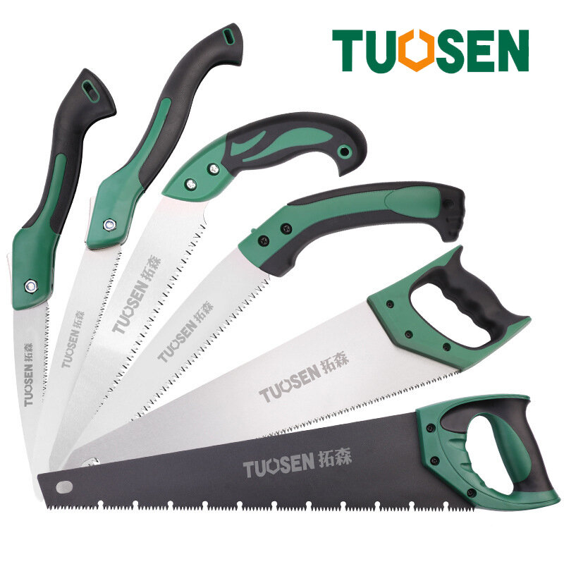Cưa gỗ cầm tay TUOSEN, Cưa tay mini, THép mangan và SK5, răng cưa mài 3 cạnh TUOSEN với 6 lựa chọn