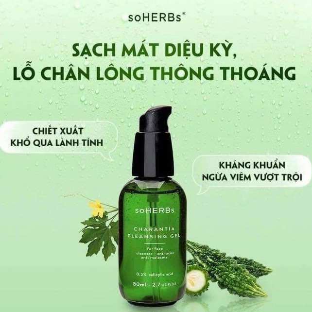 Gel rửa mặt khổ qua soherbs chính hãng 80gr chính hãng