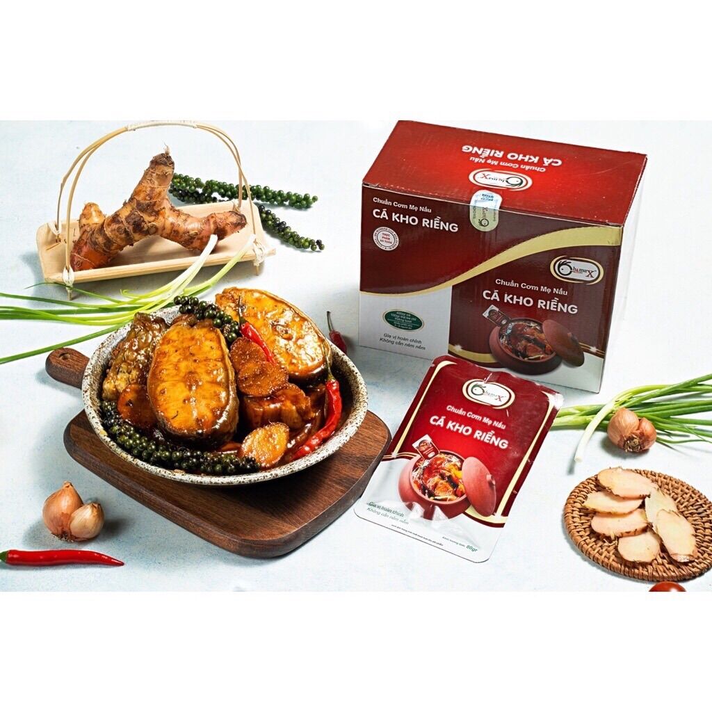 Gia vị hoàn chỉnh cá kho riềng chimax -gia vị cá kho riềng 80g -dùng cho 4-5 người ăn