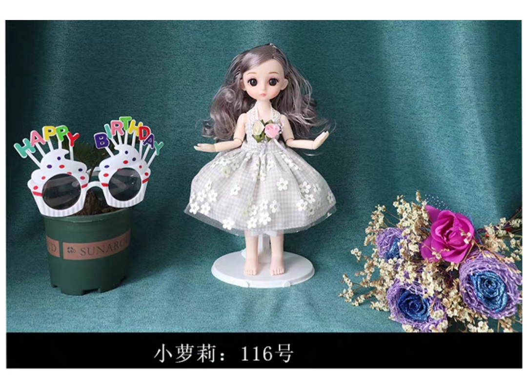 Búp bê mắt đá 30cm, có khớp cử động (giá thanh lý, xã kho)