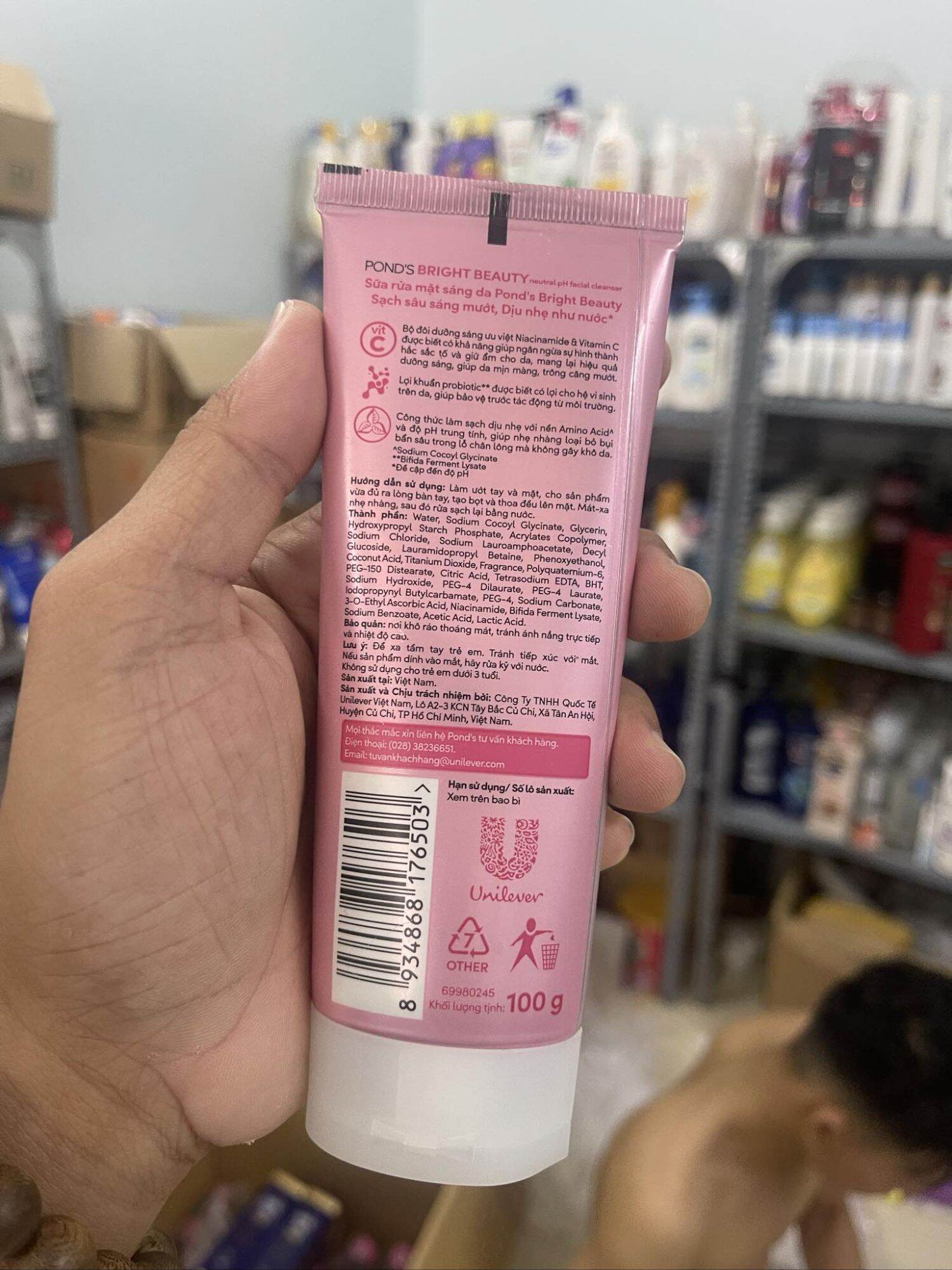 sữa rửa mặt pond's sáng mịn 100g