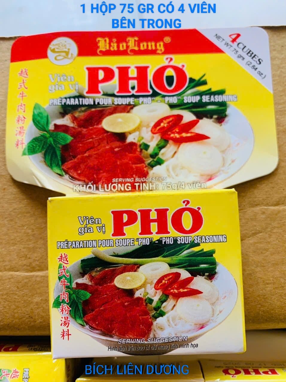 viên gia vị nấu phở bò[gói 4 viên /75g]