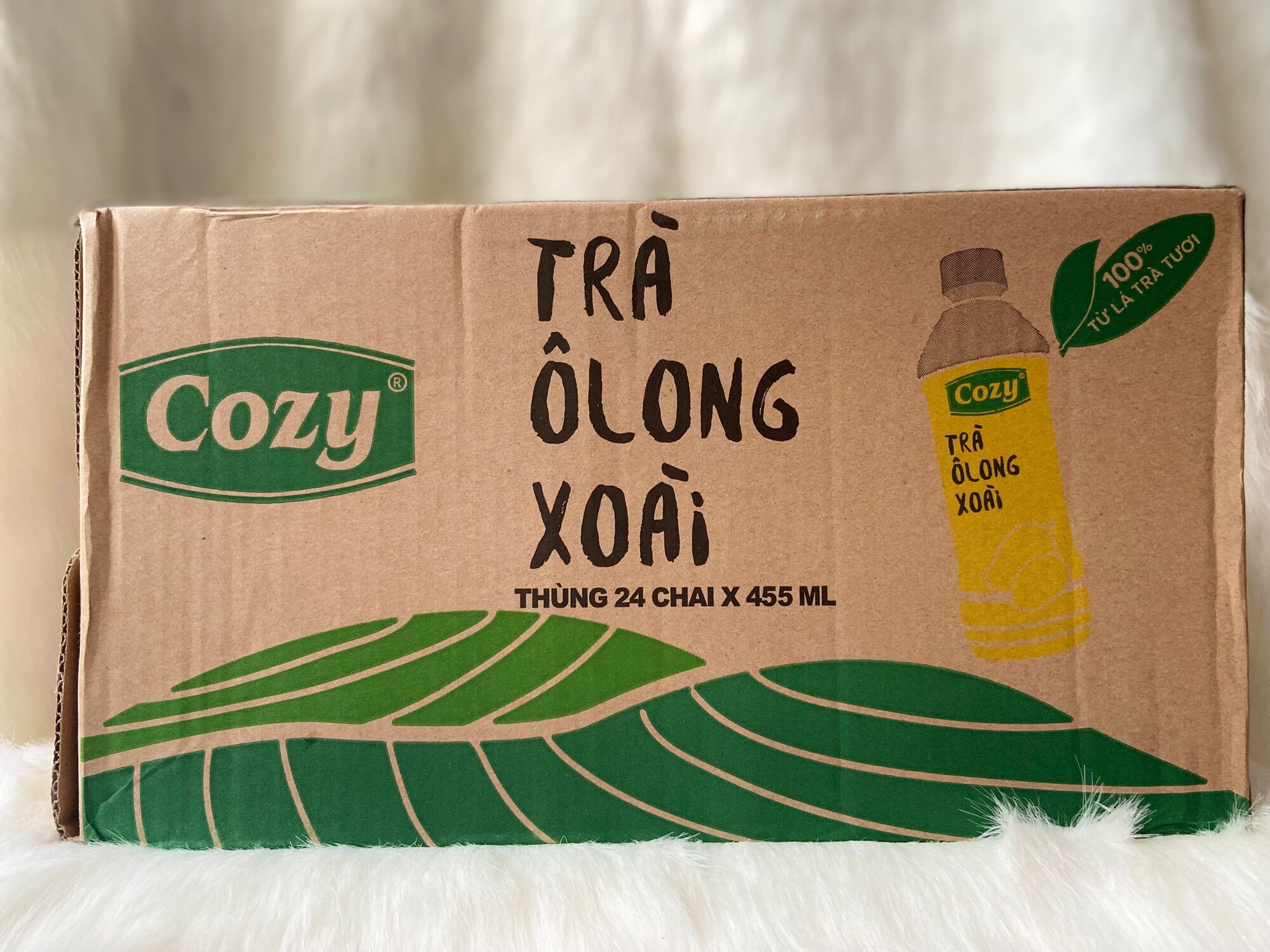 1 thùng COZY Trà Ô Long Xoài/24 Chai*455ml