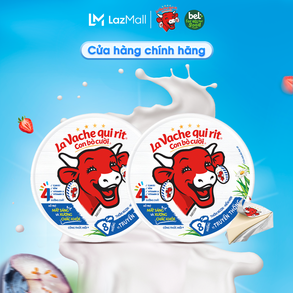 Combo 2 Phô mai con bò cười 8 miếng 112G