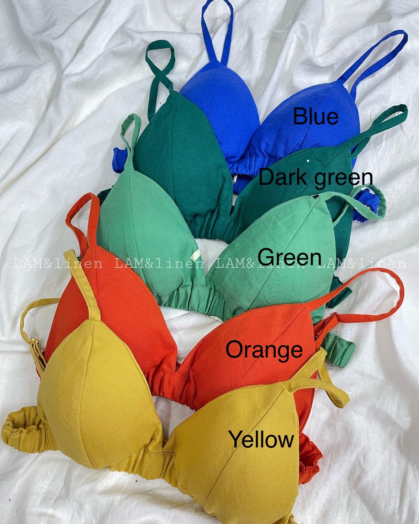 Áo ngực Bra vải Linen