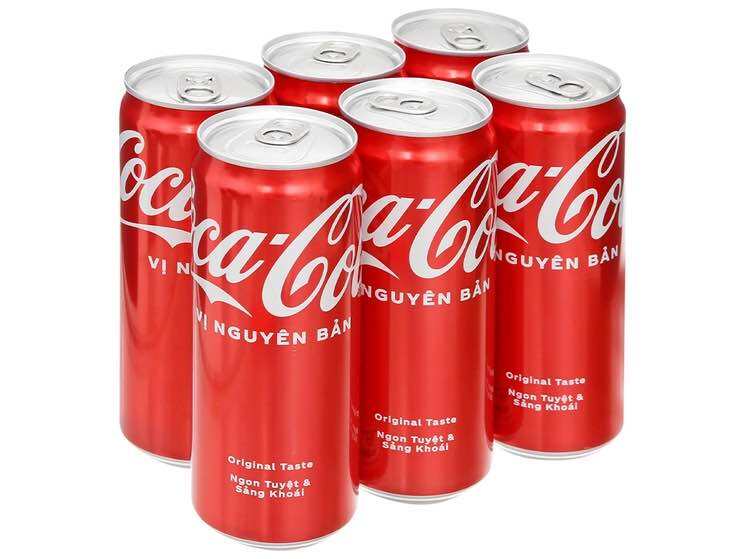 6 lon nước ngọt Coca Cola 320ml