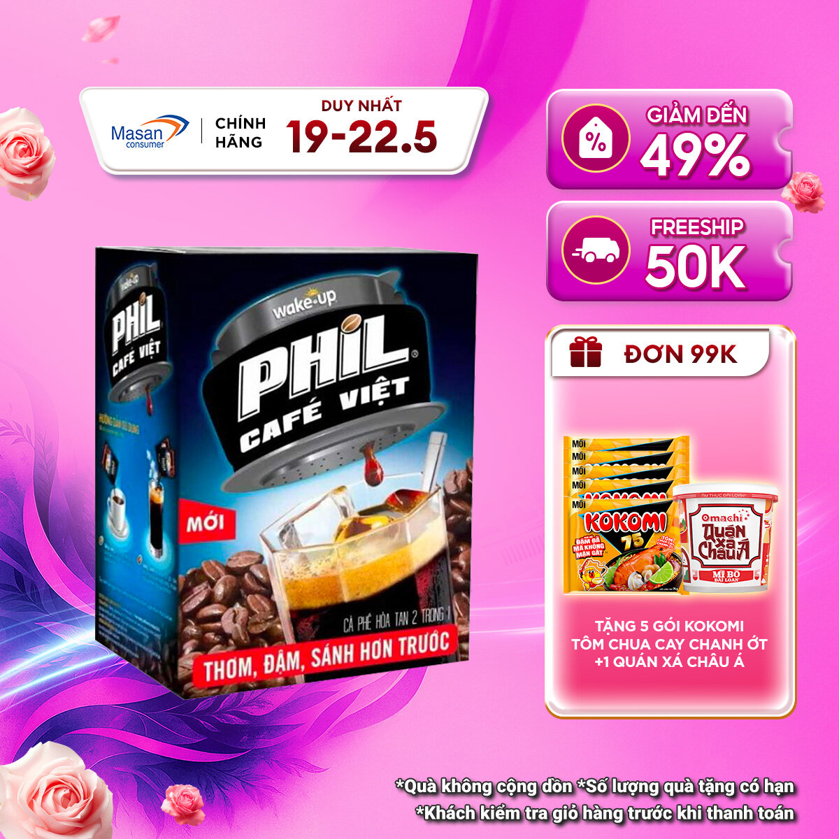 Cà Phê Phil 2in1 - Hộp 15 Gói x 16g