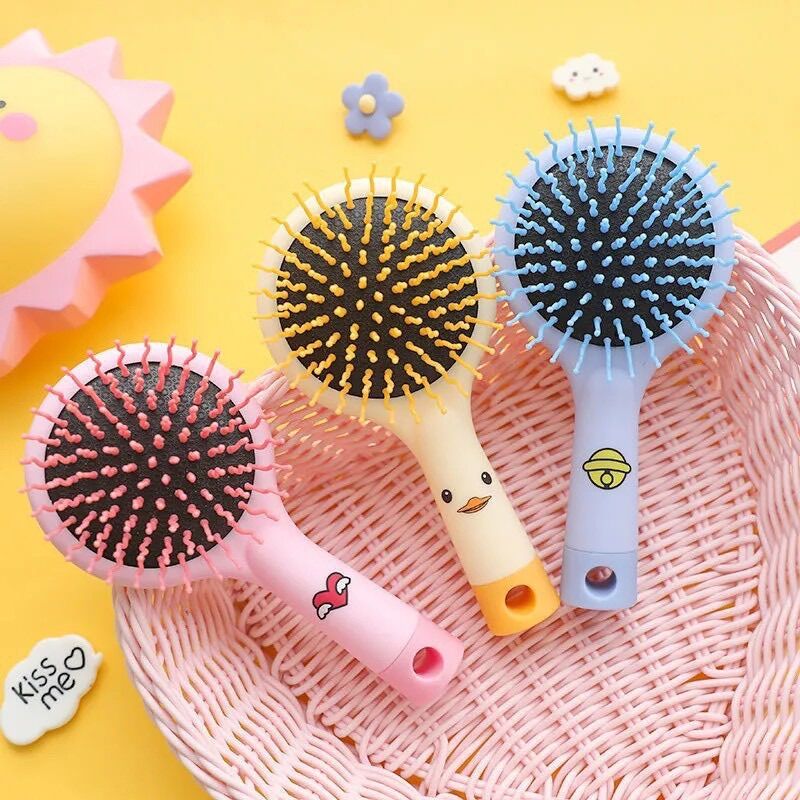Lược Gỡ Tóc Rối Kèm Gương Cán Cầm Cute