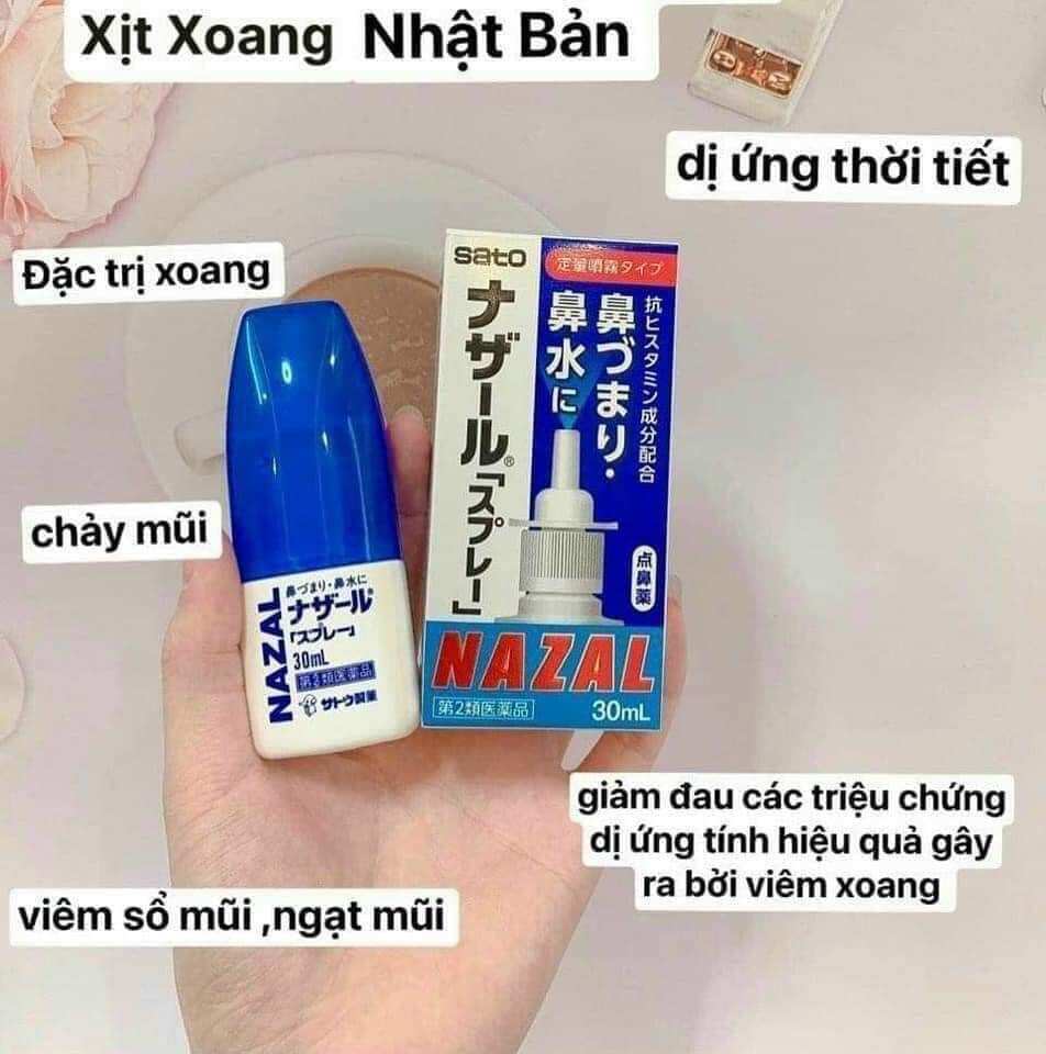 Xịt Mũi Sato Nazal 30ml Nội Địa Nhật
