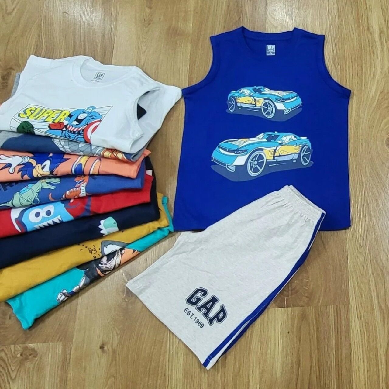 Bộ Ba Lỗ Cotton Bé Trai Size Đại