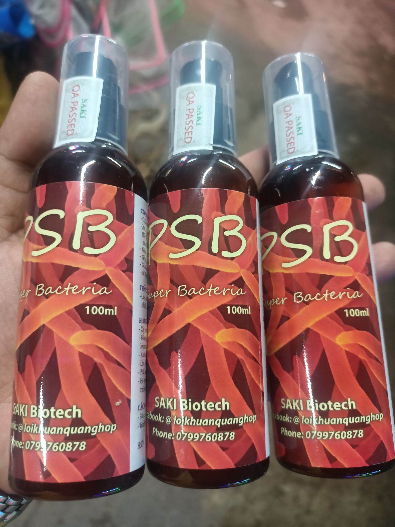 VI SINH PSB , VI SINH LÀM TRONG NƯỚC ( CHAI 100ML )