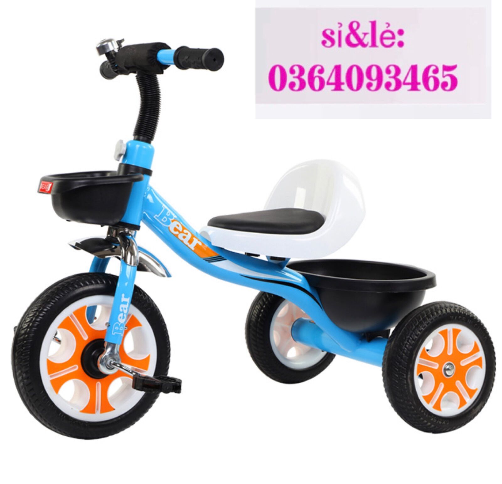 Xe đạp 3 bánh trẻ em - yên bọc da