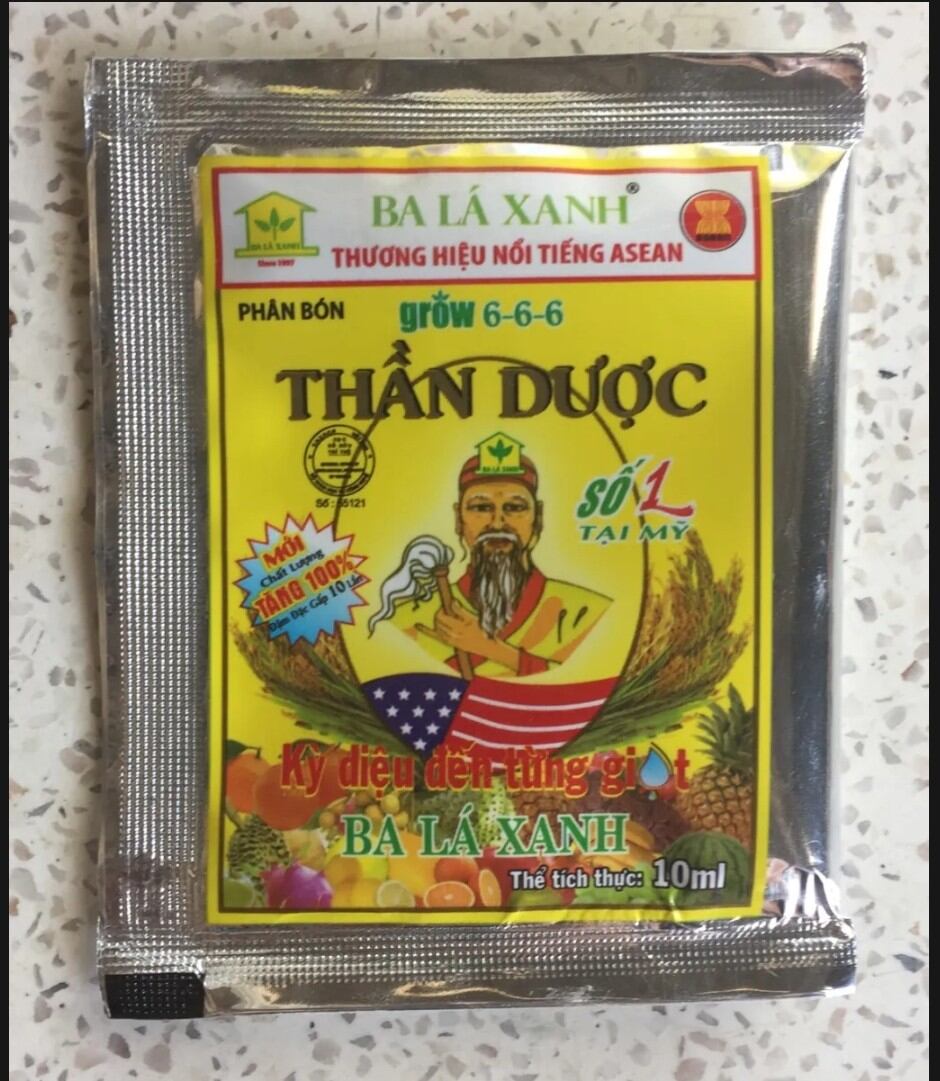 Phân bón lá ba lá xanh-Thần dược hộp 10 gói