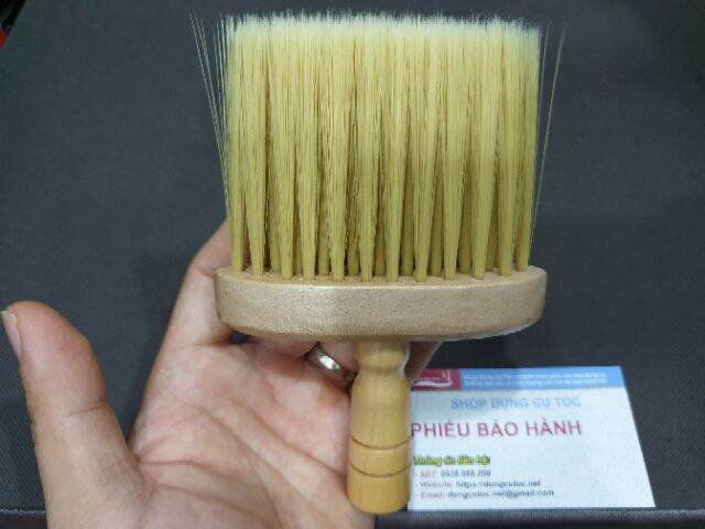 Phủi Tóc Cán Gỗ Lông Mềm Phủi Sạch Tóc. Cây Phủi Tóc Nam Barber Cán Gỗ Cao Cấp Cho Thợ. (Ảnh thật)