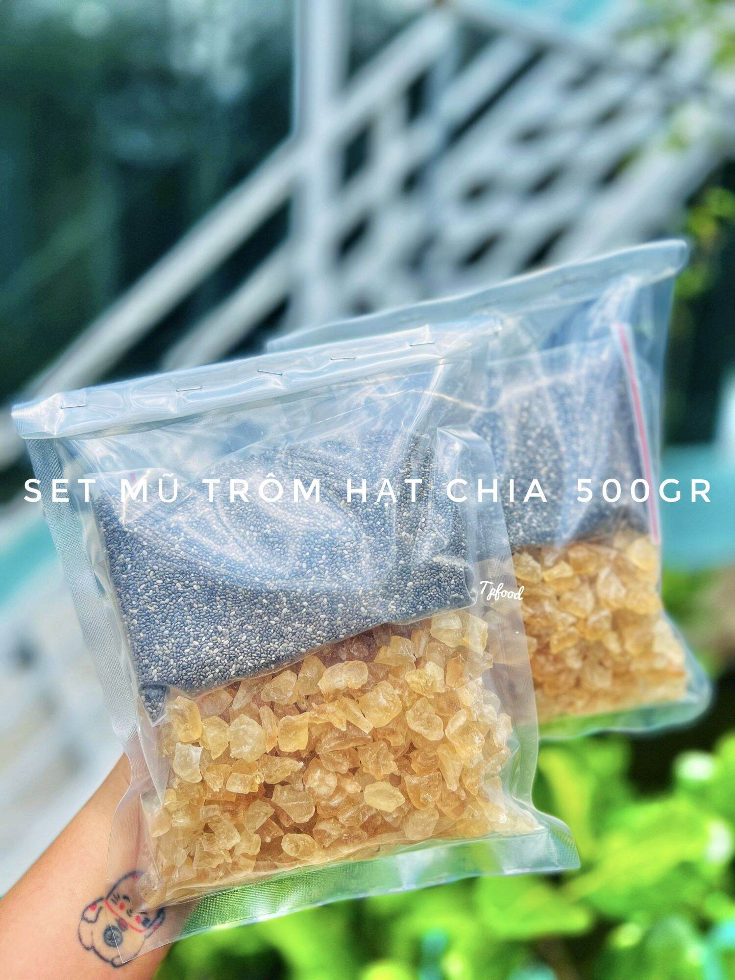 Set mũ trôm hạt chia 500g