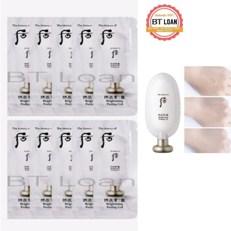 [HCM]Combo 10 gói tẩy tế bào chết dạng kỳ làm sáng da. Brightening Gel whoo sản phẩm có nguồn gốc xuất xứ rõ ràng dễ dàng sử dụng cam kết sản phẩm y như hình