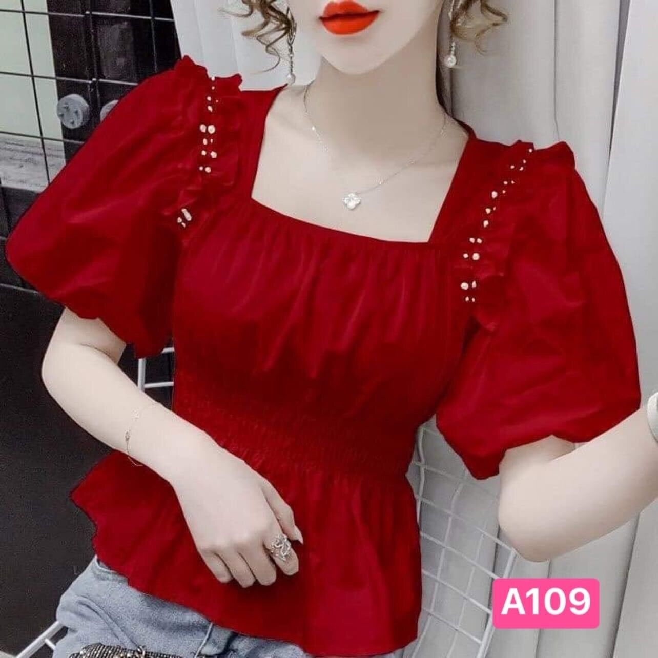 Áo thiết kế eo bo chun bigsize 55-90kg (A109)