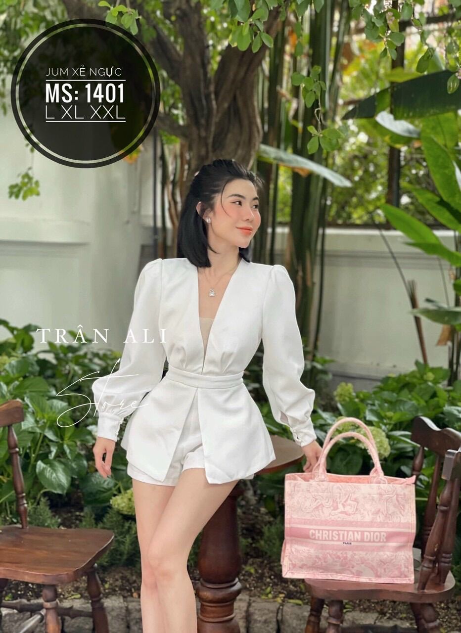 (SHOP TÁO ĐỎ BIGSIZE 50kg đến 90kg) SET/JUM ÁO CỔ V SANG TRỌNG
