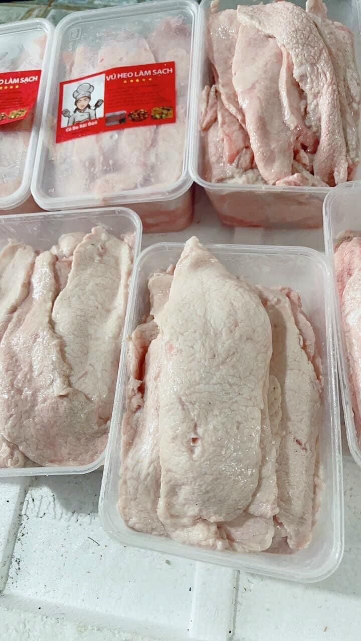0,5kg Vú Heo tươi cắt lát mỏng (hoả tốc tphcm)