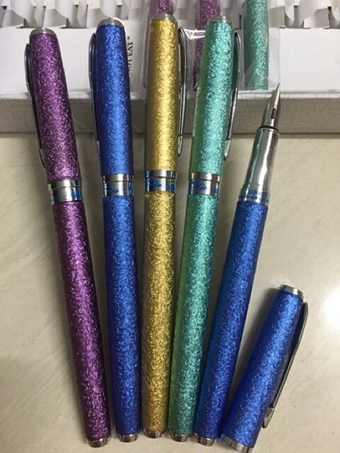 Bút máy ouwen 05 calligraphy ngòi lá tre có hộp đi kèm