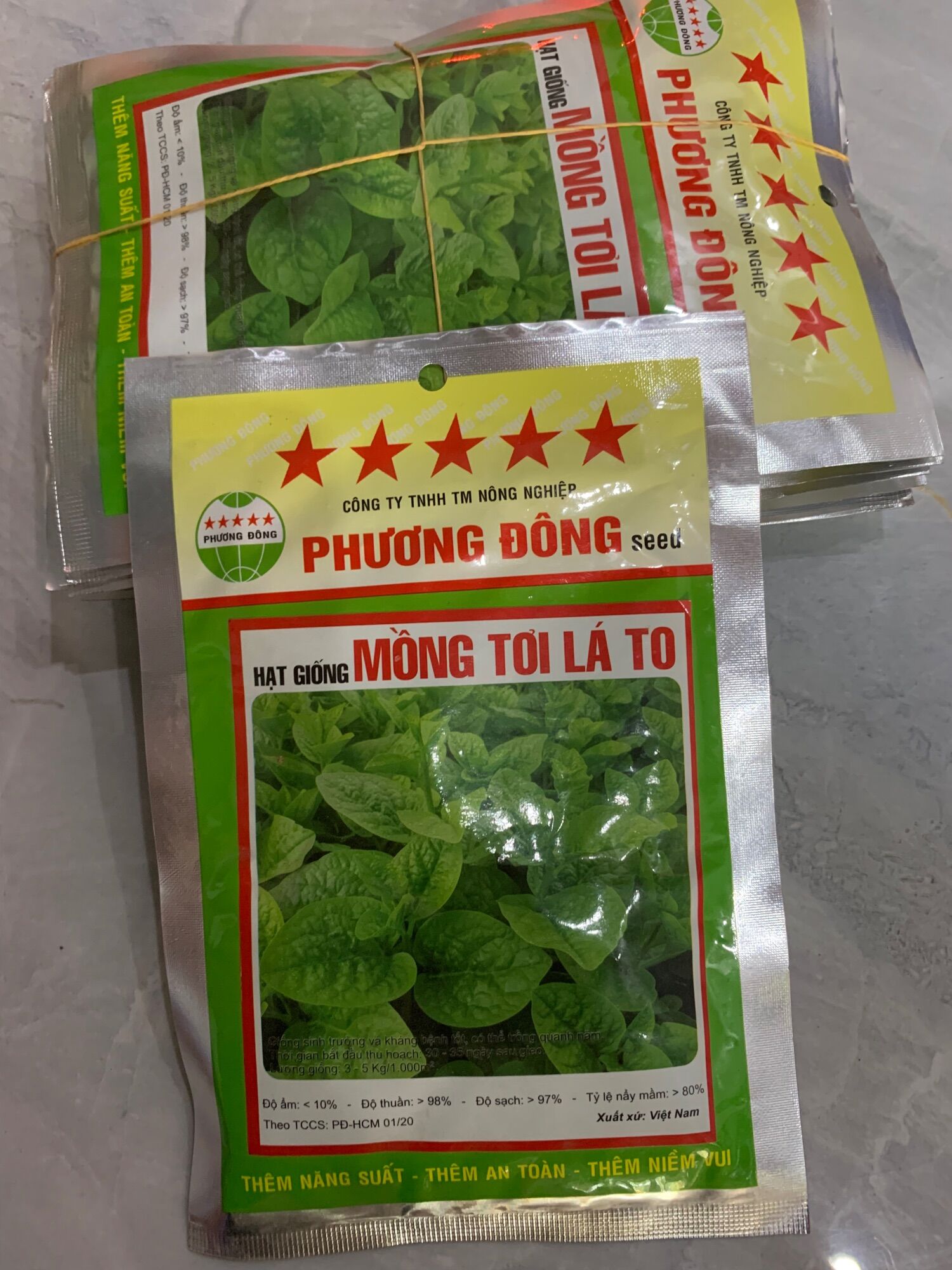Hạt Giống Mồng Tơi Lá To gói 20g