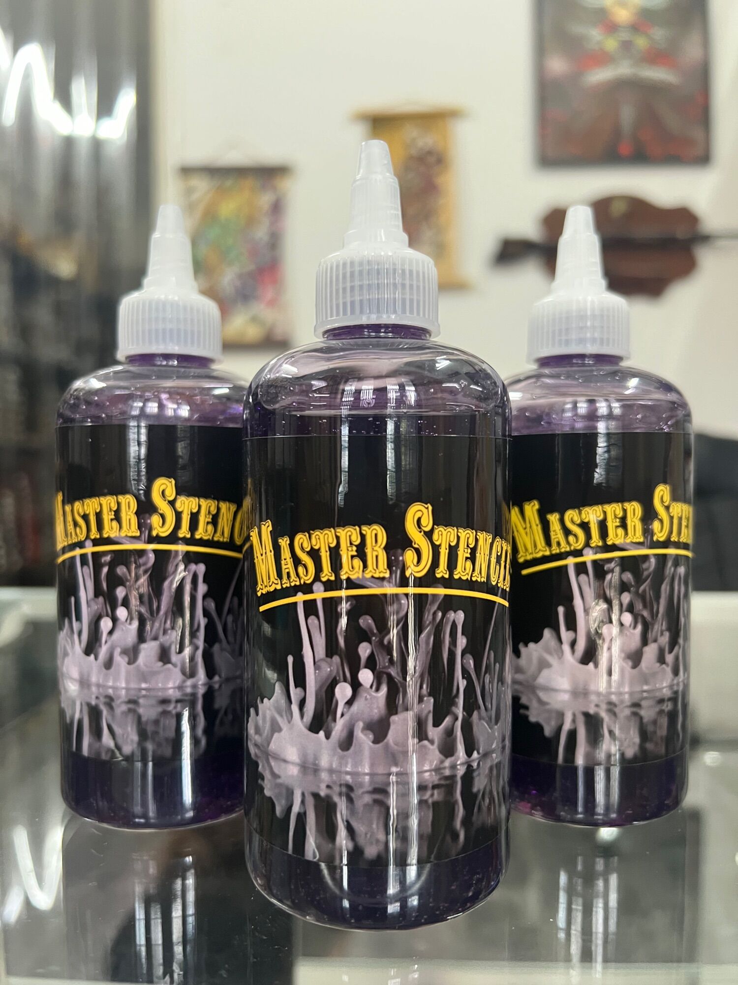 Gel scan master stencil tím siêu scan