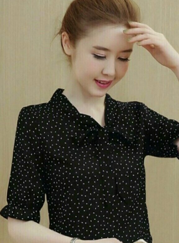 Áo Kiểu Nữ Bi Thắt Nơ Teen