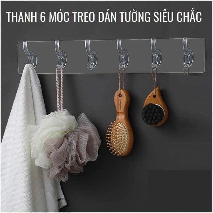 [HCM]Thanh 6 móc dán tường siêu chắc