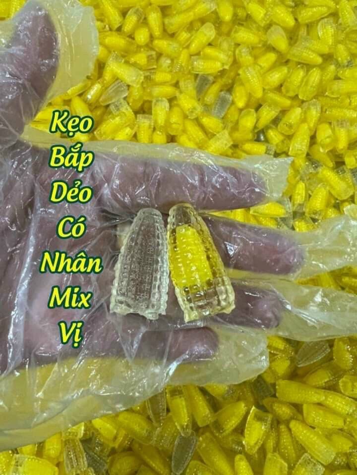 kẹo bắp dẻo mix có nhân 500gr ( sẵn vàng)
