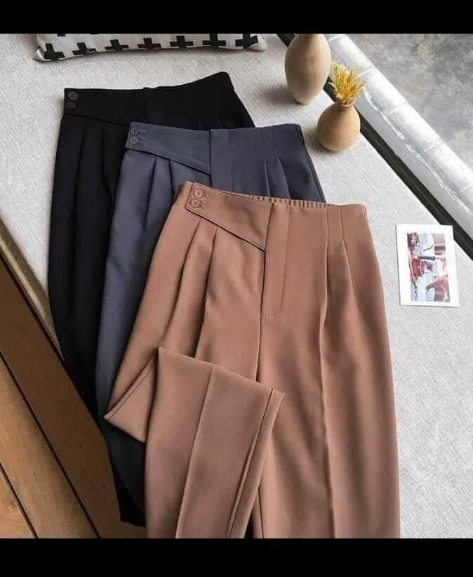 Quần tây nữ lưng cao cạp cao dáng baggy trẻ trung và lịch thiệp.quần dáng baggy thụng che mọi khuyết điểm cho đôi chân :CONG-CHÂN TO-CHÂN NHỎ chất vải KHÔNG NHĂN VÀ KHÔNG XÙ giặt máy thoải mái KHÔNG rách