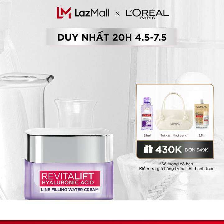 Kem dưỡng siêu cấp ẩm căng mịn da L’Oreal Paris Revitalift Hyaluronic Acid 50ml