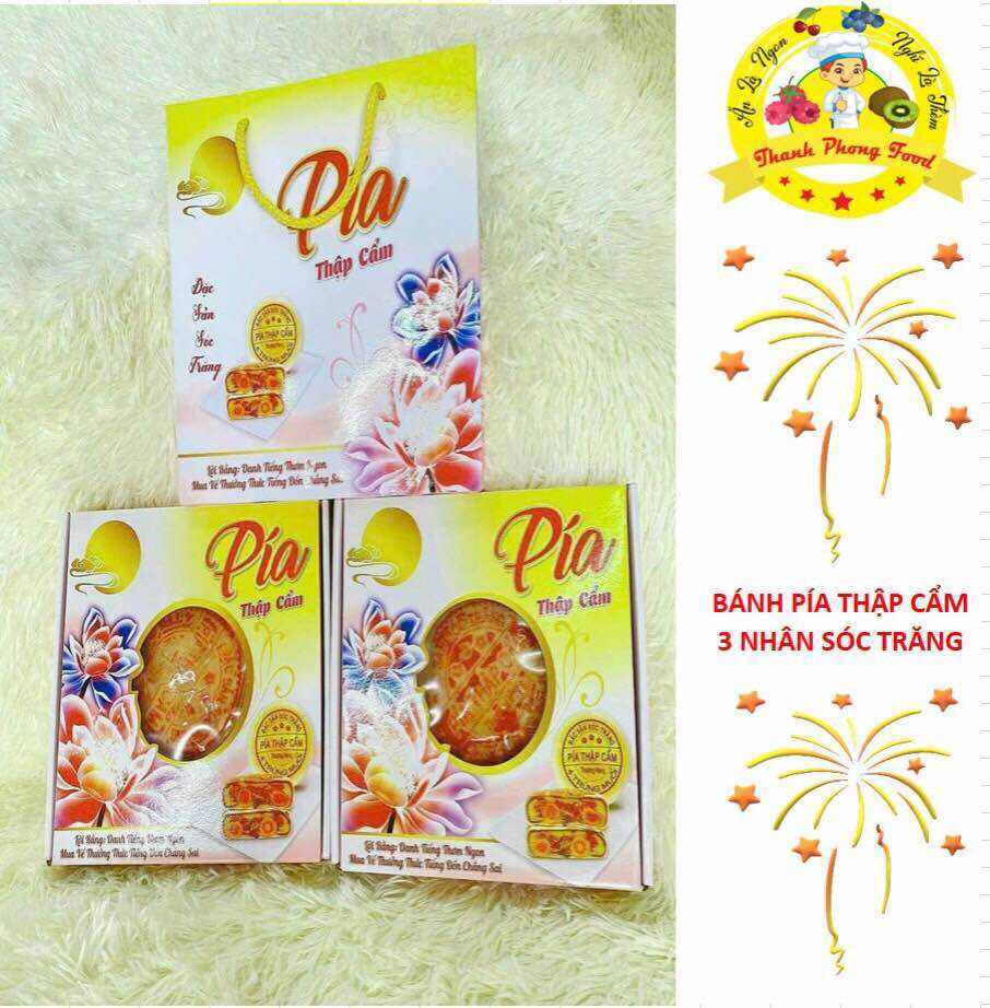 BÁNH PÍA KHỔNG LỒ 500G MIX 3 NHÂN + 4 TRỨNG MUỐI. CÓ KÈM HỘP CỰC ĐẸP VÀ SANG
