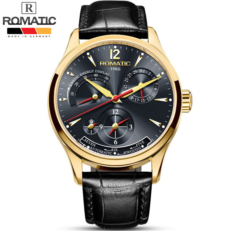 Đồng Hồ Nam ROMATIC 8857 Dây Da Cao Cấp, Chống Nước Rất Tốt