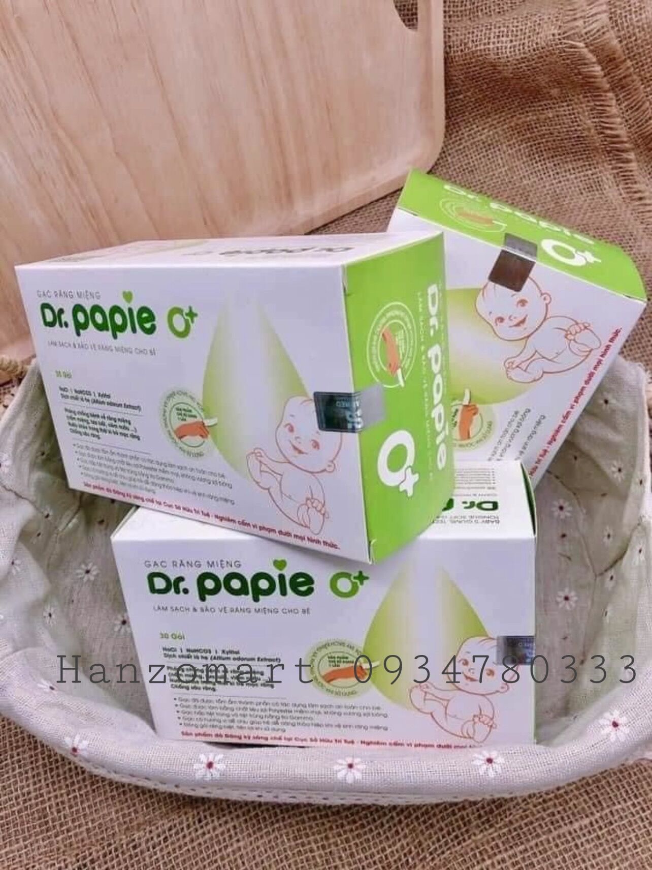 Gạc rơ lưỡi Dr Papie hộp 30 gói