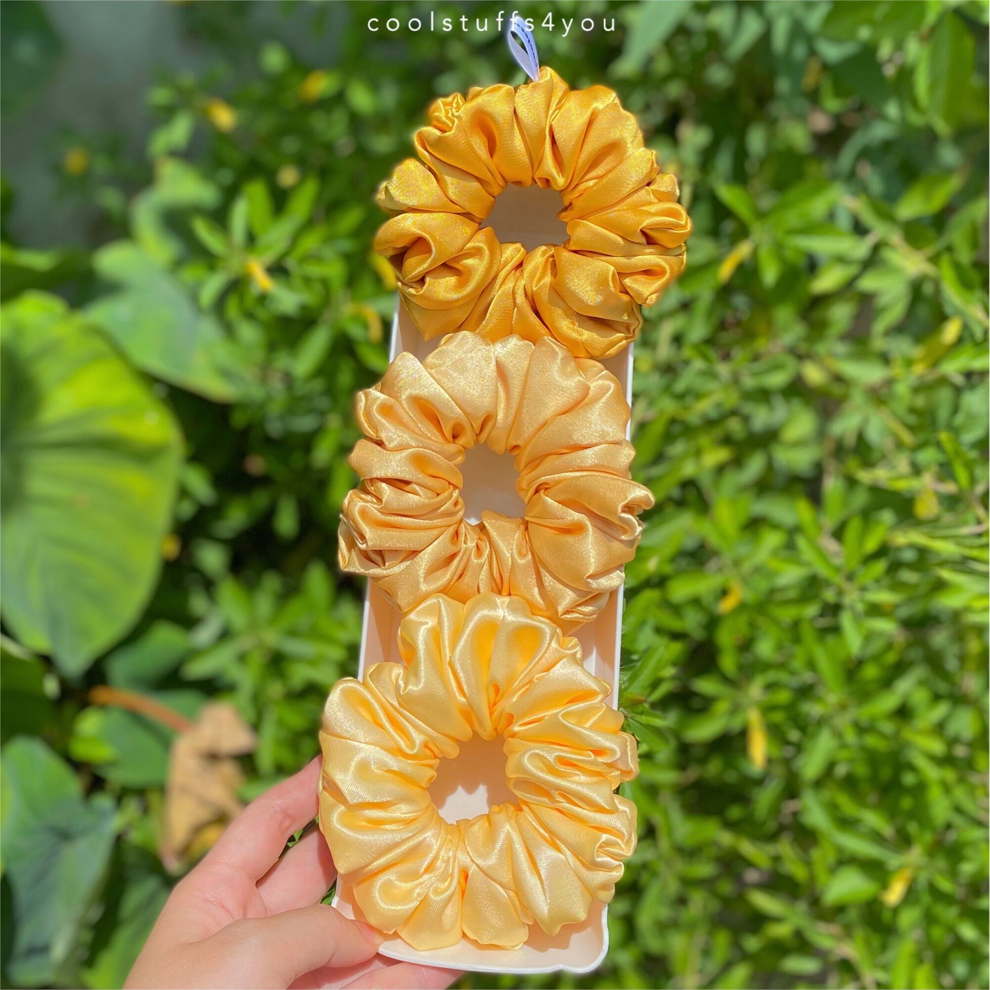 Buộc Tóc Scrunchies Lụa Mềm Mịn Size Thường Nhiều Màu {Bảng Màu Lụa Size Thường}