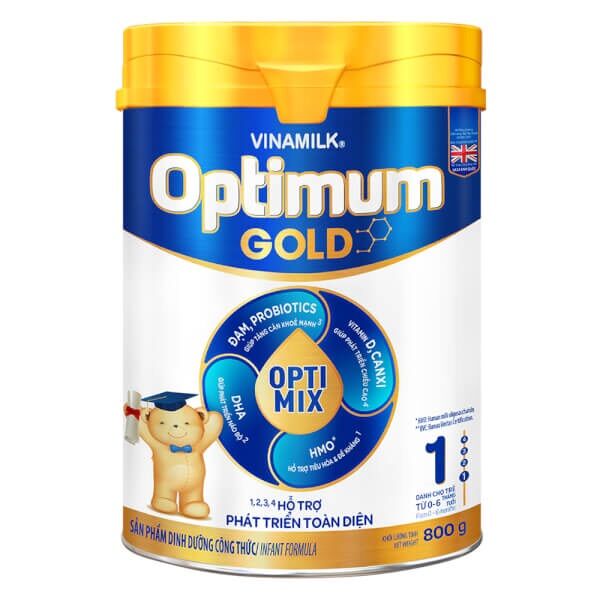 Sữa bột Optimum Gold số 1 800g mẫu mới