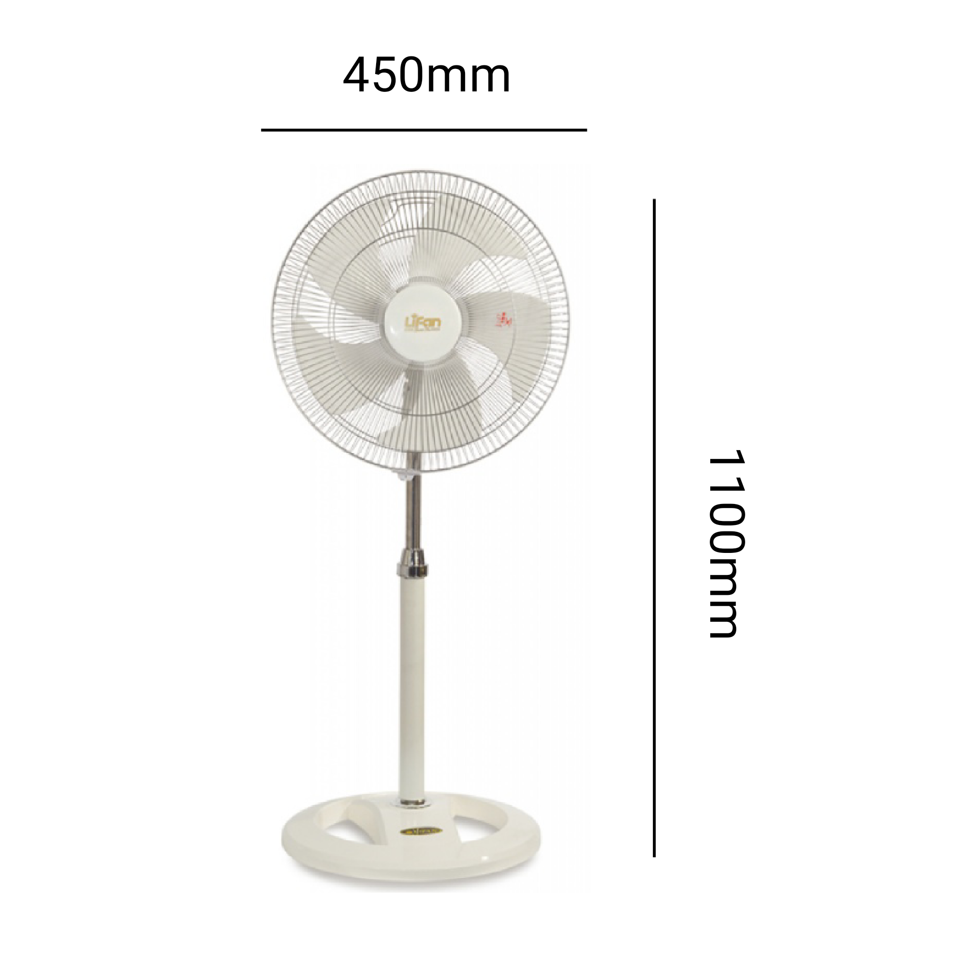 [HCM]Quạt Đứng Lifan Đ-616A ( MÀU TRẮNG - LỒNG XI)