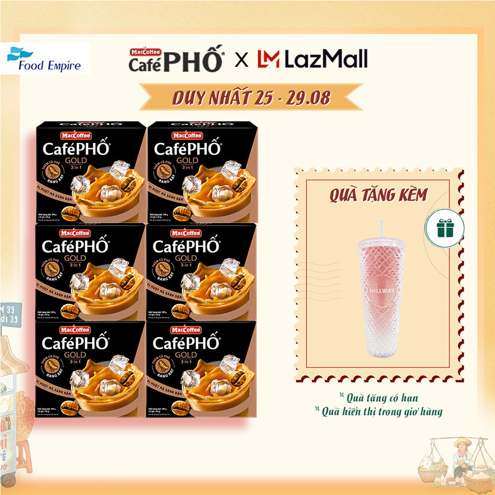 Combo 6 hộp cà phê phố sữa đá gold - maccoffee