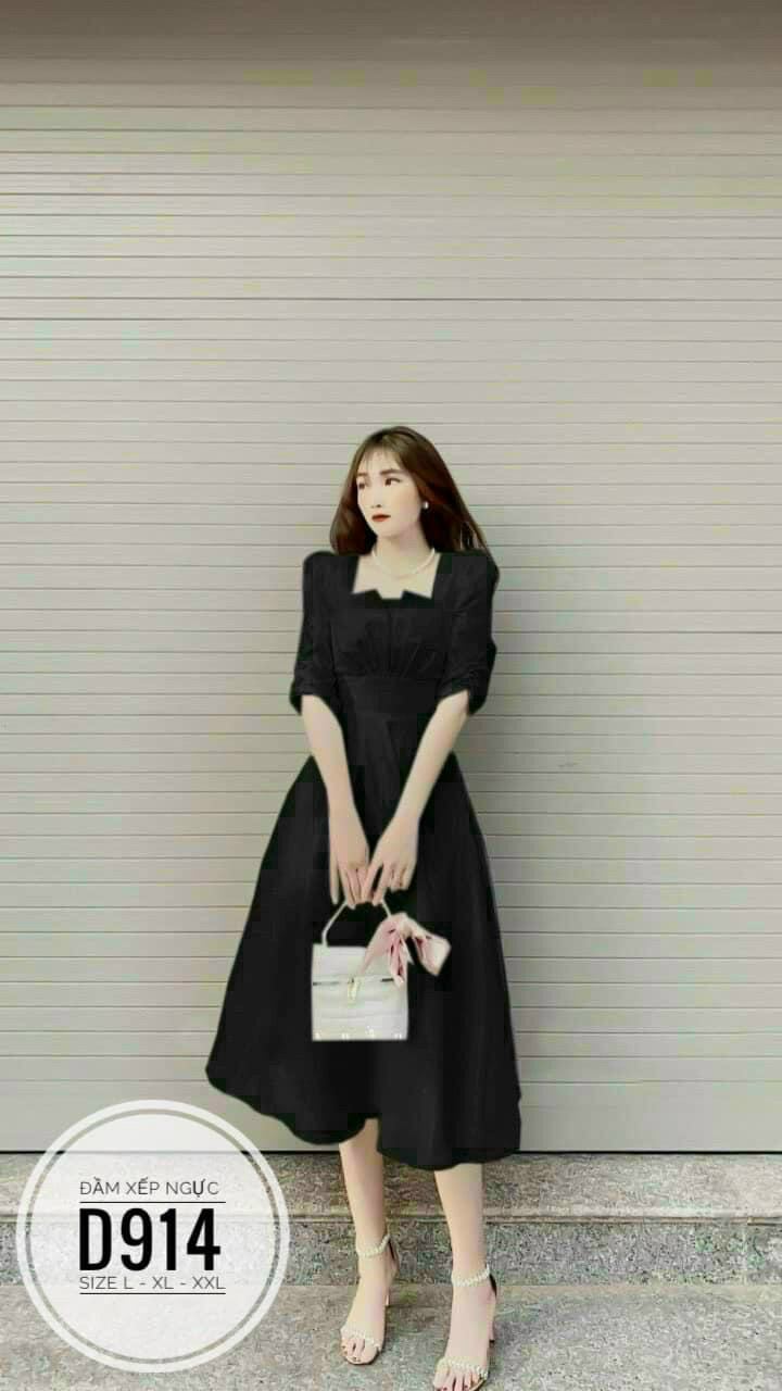 Bigsize Đầm Xếp Ngực