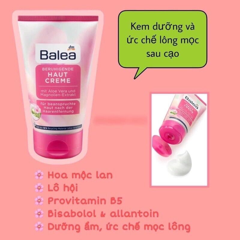 Kem ức chế sau cạo lông balea Hautcream