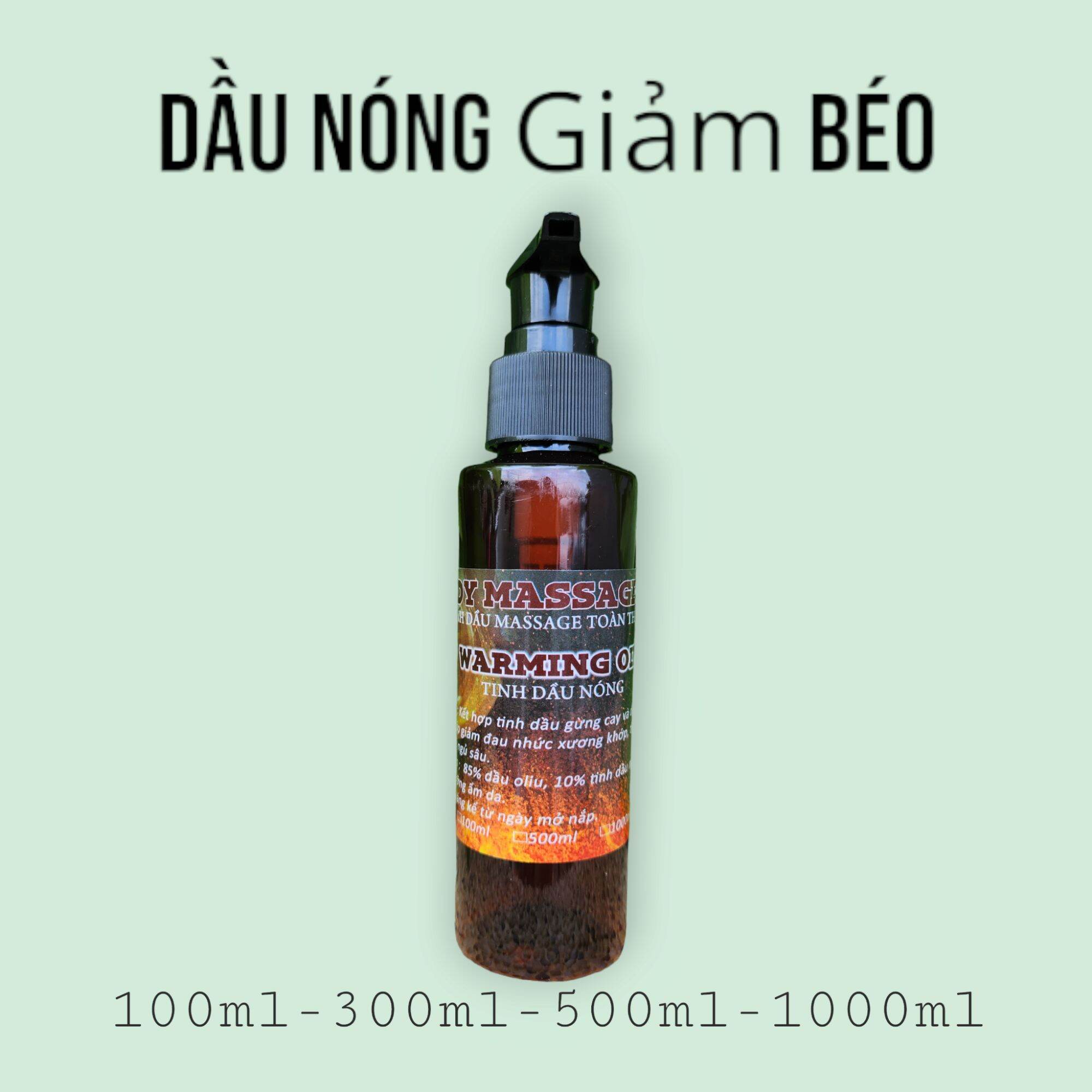 1 lít dầu nóng massage giảm béo an toàn cho da, giảm mỡ bụng