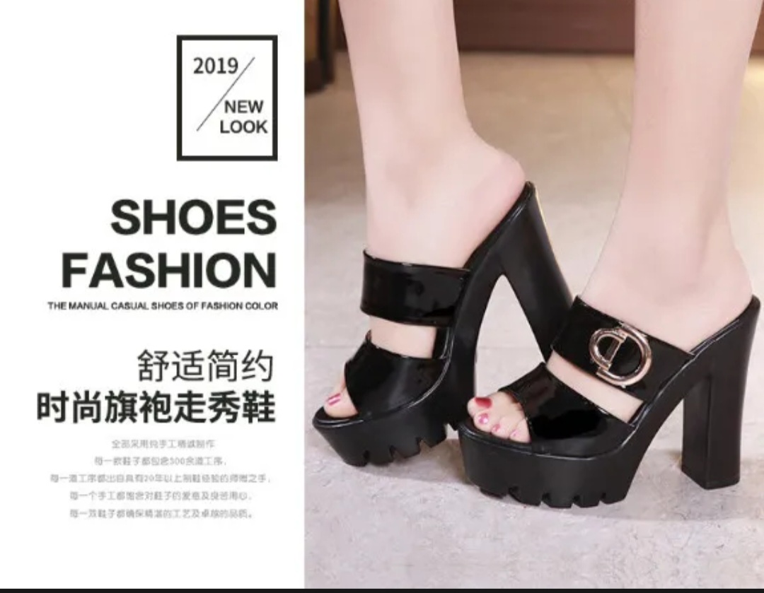 Guốc đế thô PU siêu nhẹ  9f phối khóa  sang chảnh
