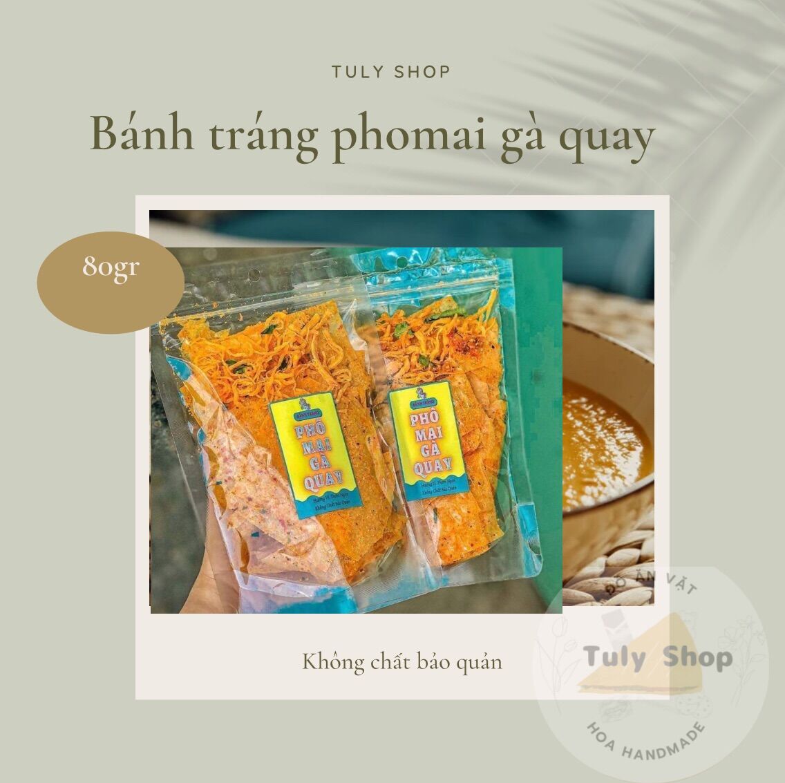 Bánh tráng phomai gà quay- Tuly Shop