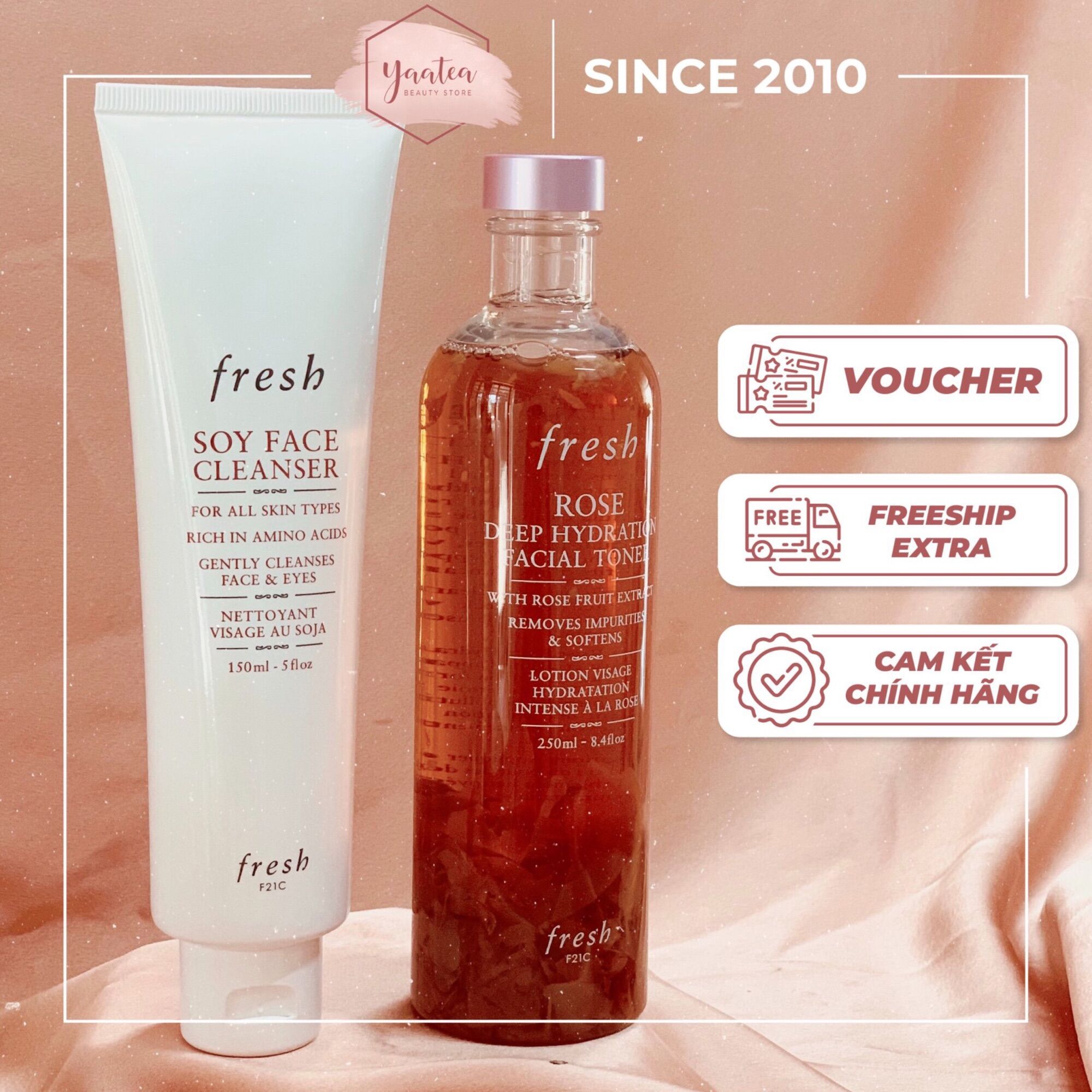 [GIÁ TỐT] TONER FRESH ROSE DEEP HYDRATION FACIAL CHÍNH HÃNG