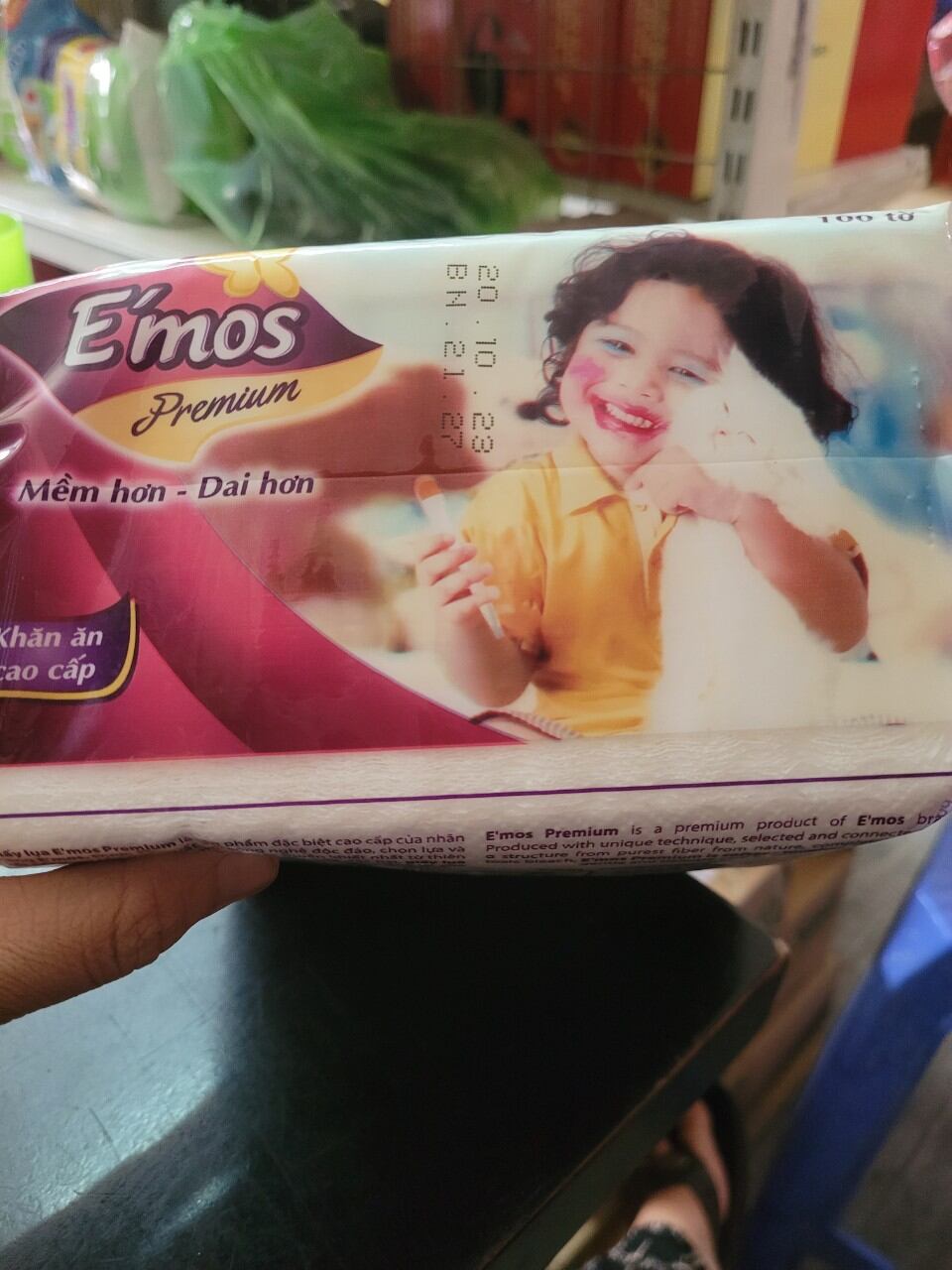 Khăn giấy E'mos Premium 100tờ