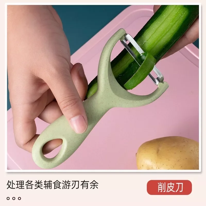 Bộ dao thớt lúa mạch 7 món, đồ dùng nhà bếp