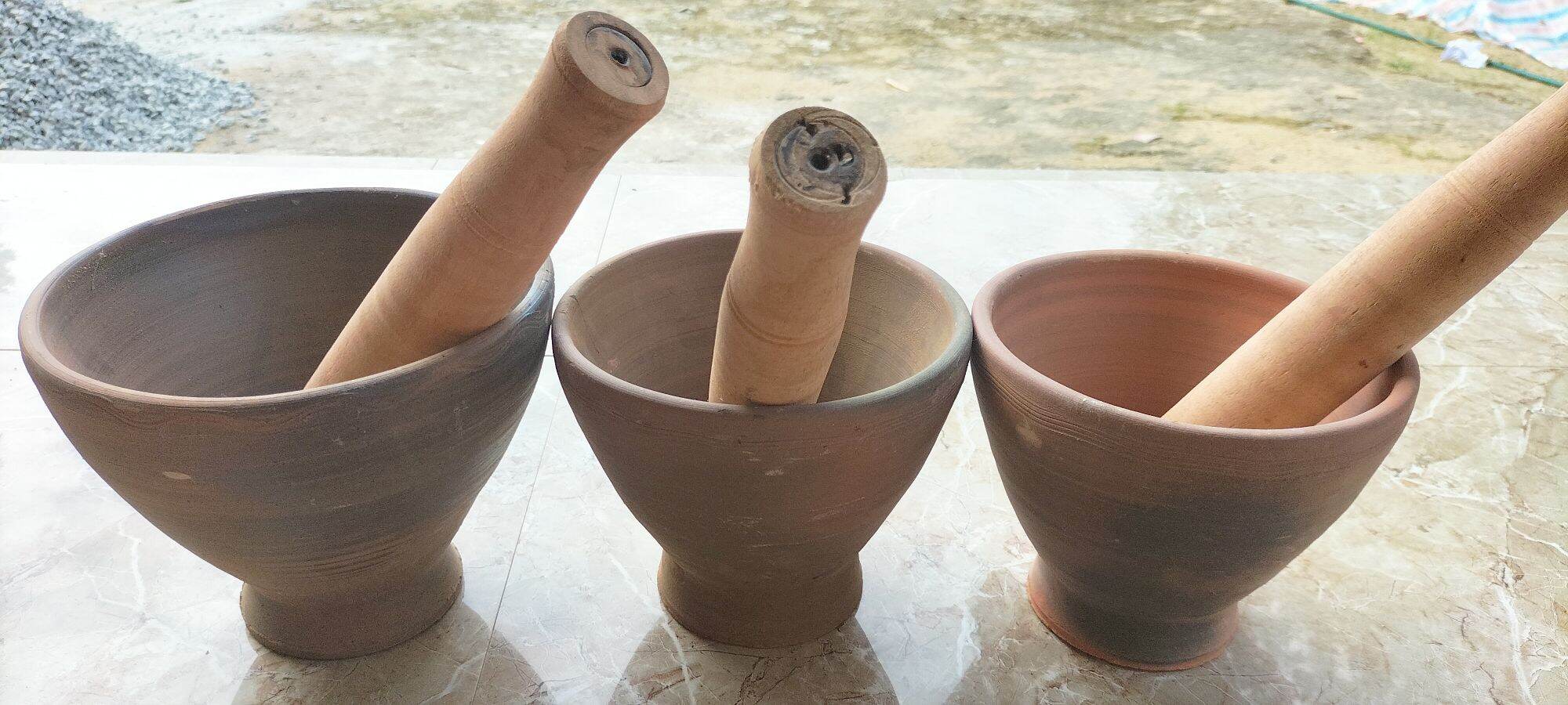 cối nung kèm chày