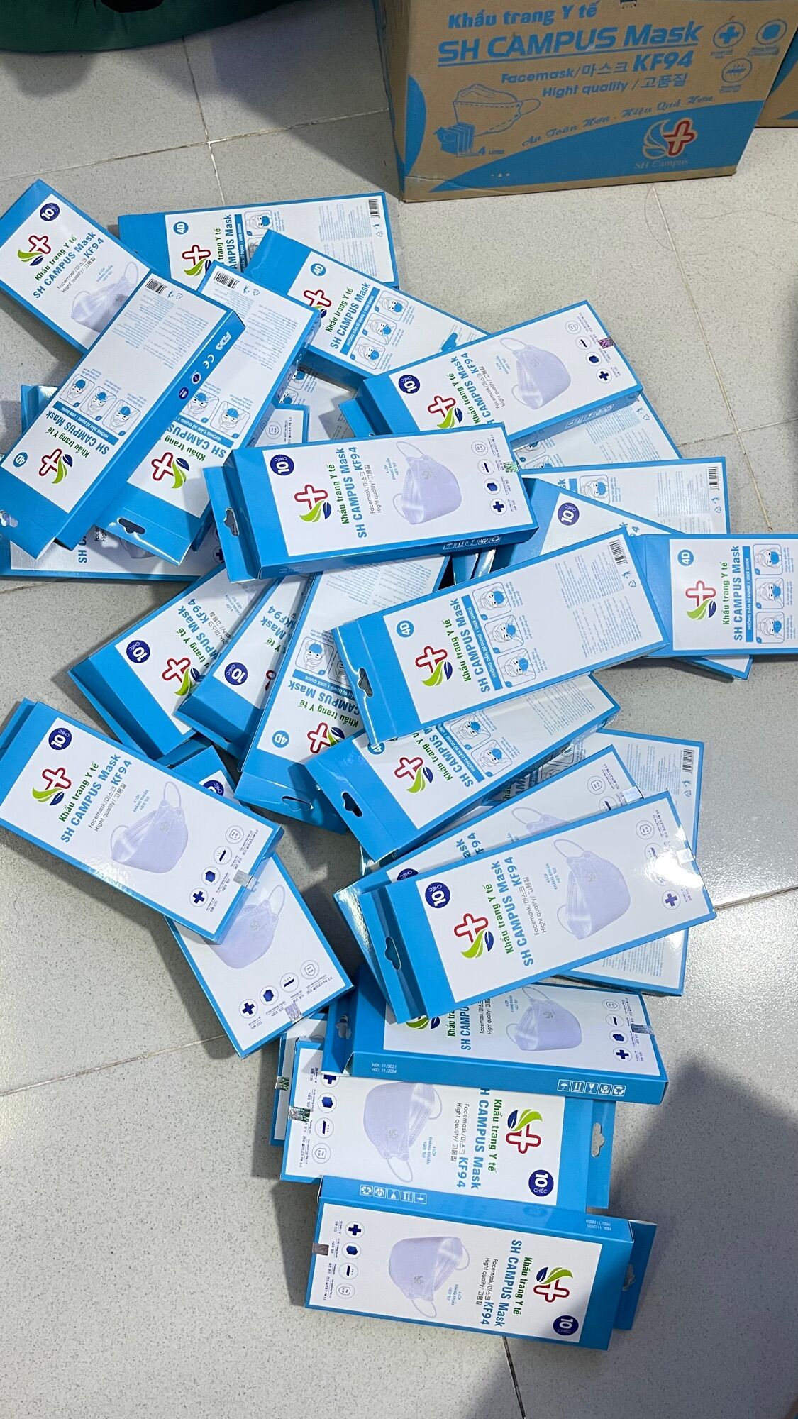 5 hộp khẩu trang kf94 sh campus
