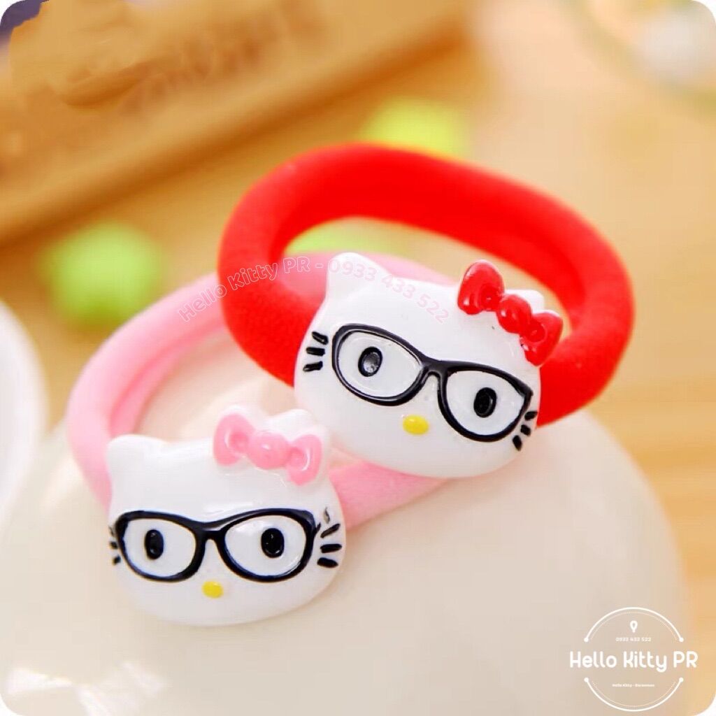 Thun cột tóc Hello Kitty