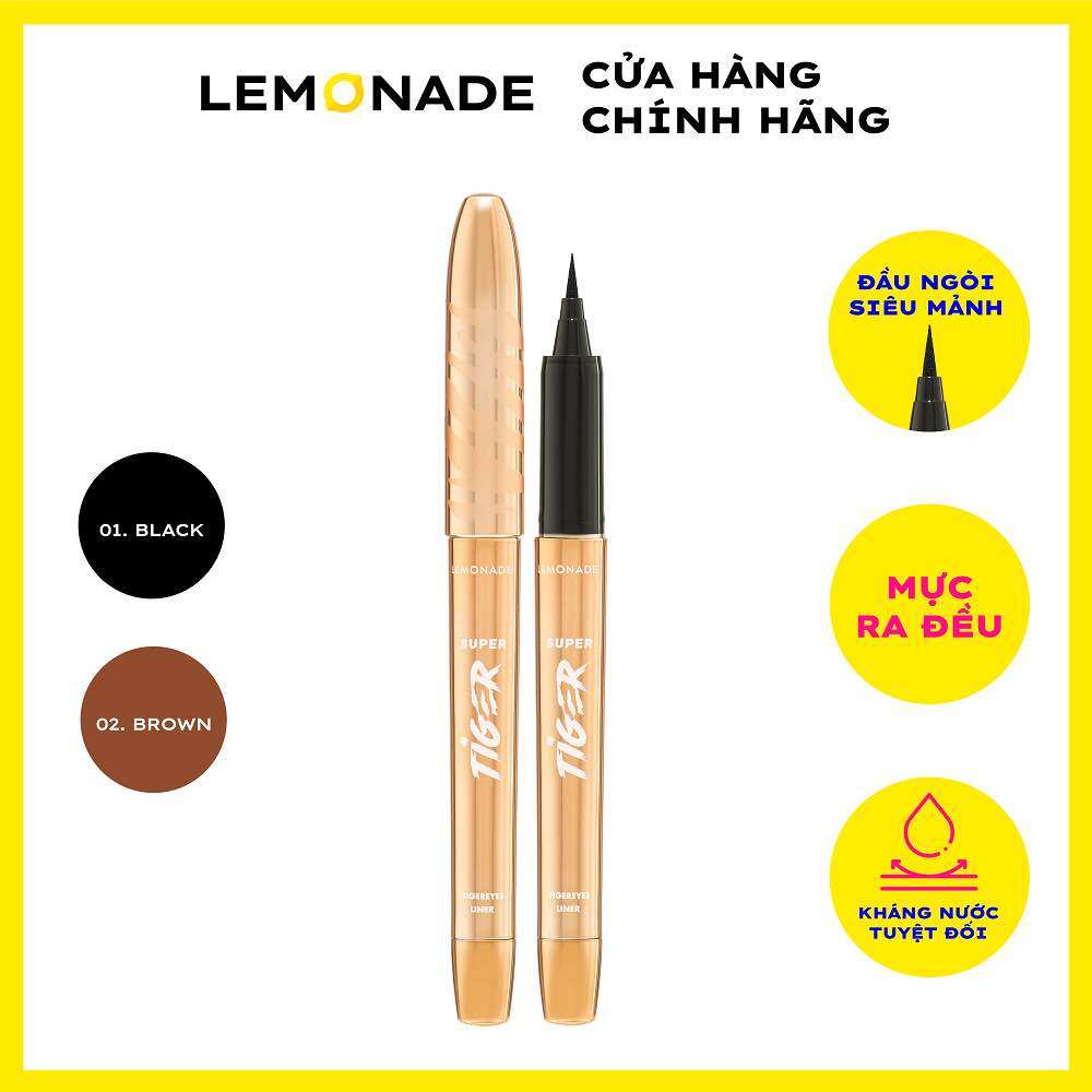 Combo Bút Kẻ Mắt SuperTiger Micro Eyeliner và Chuốt Mi Mascara Lemonade
